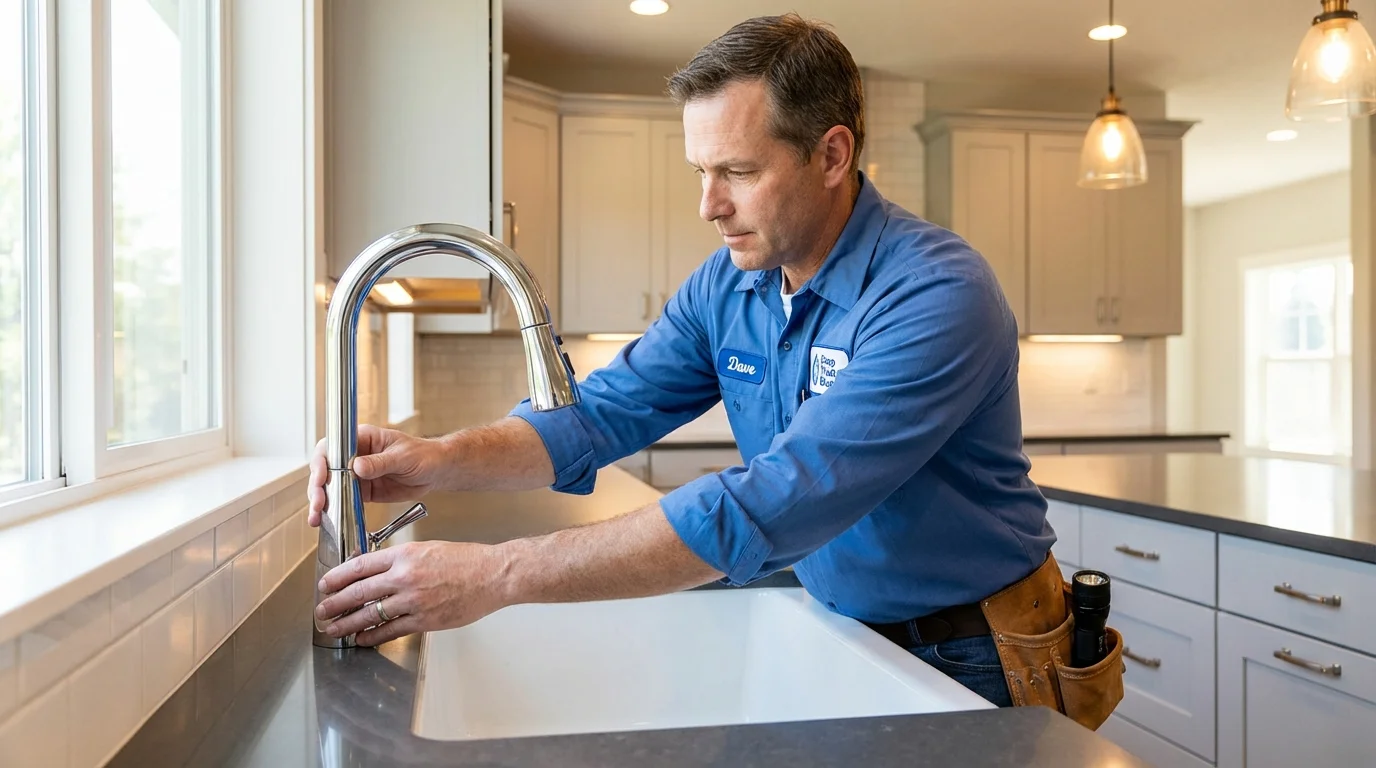 Kitchen faucet installation by Johns Plumbing LLC in Perkins